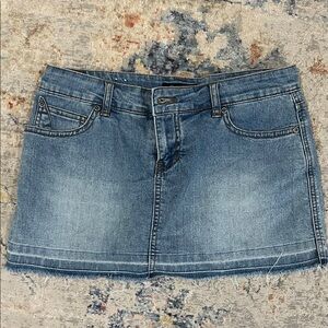 Casual Blue Denim Mini Skort